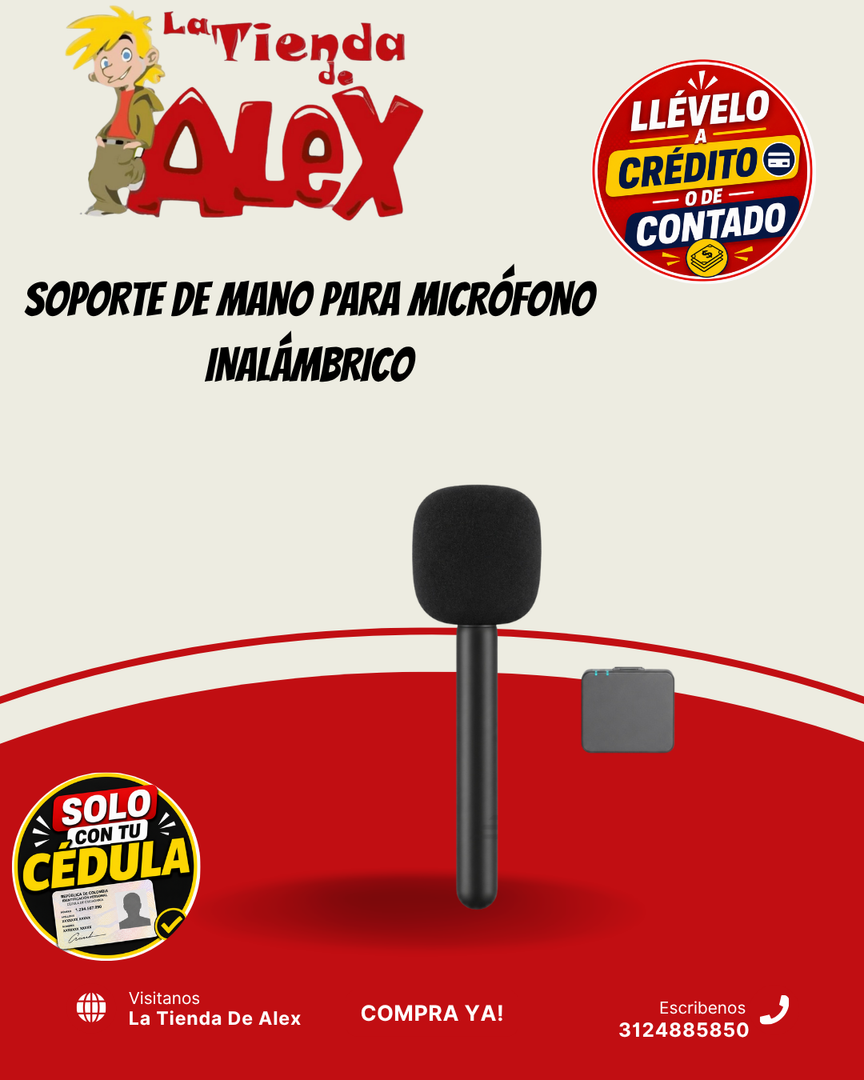 SOPORTE DE MANO PARA MICRÓFONO INALÁMBRICO