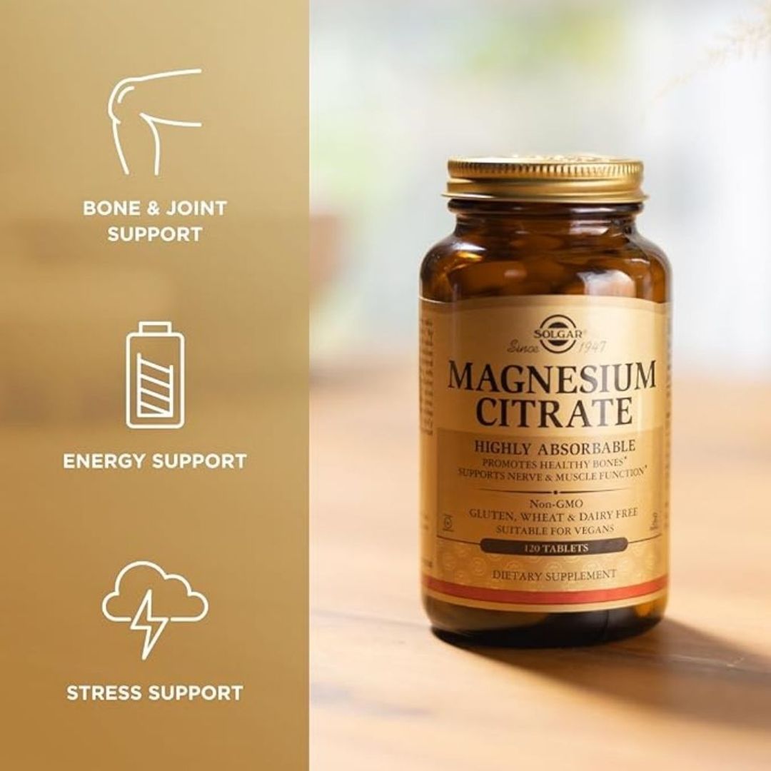 Citrato de Magnesio, 120 tabletas Solgar