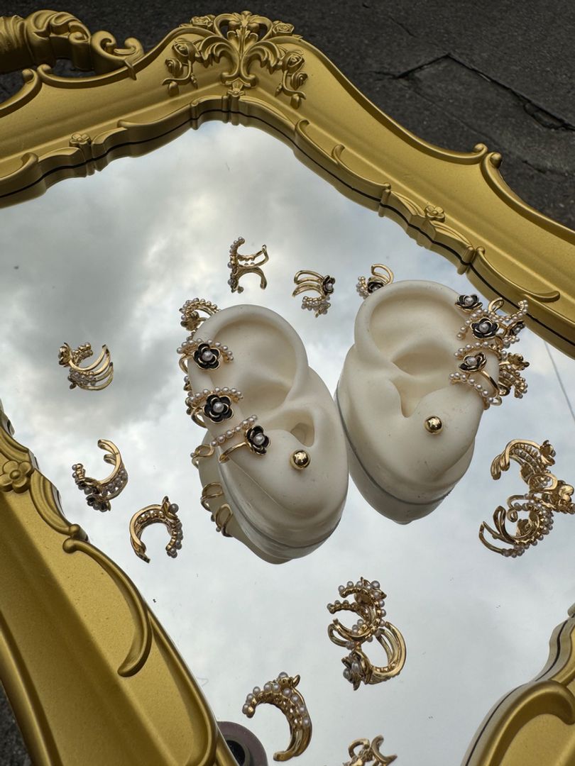Ear cuff perlas