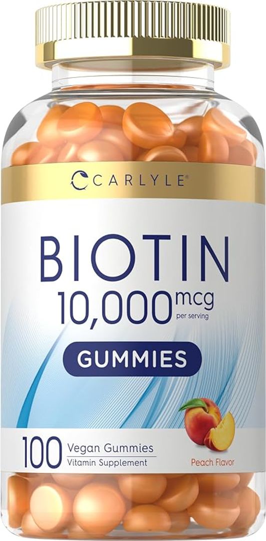 Gomitas Biotin 10000mcg Carlyle 100 GOMITAS sabor melocotón
