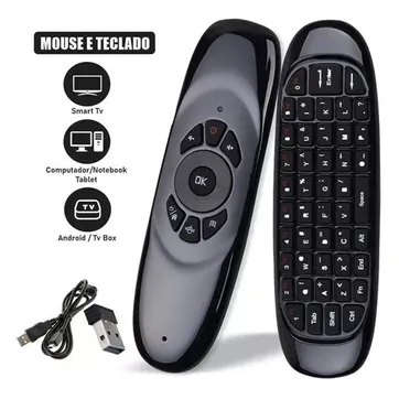 AIR MOUSE / TECLADO / CONTROL REMOTO CON BATERIA RECARGABLE PARA  SMART TV - imagen 1