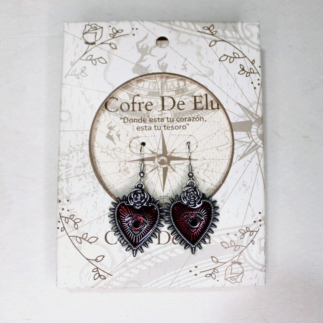 ARETES CORAZON OJO