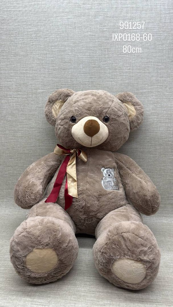 OSO CON BORDADO Y MOÑO 60 CM