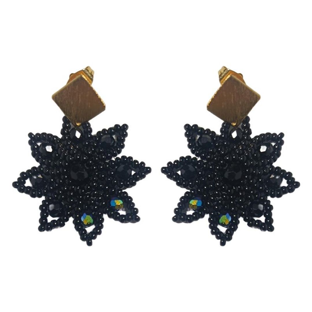 Aretes artesanales Flor