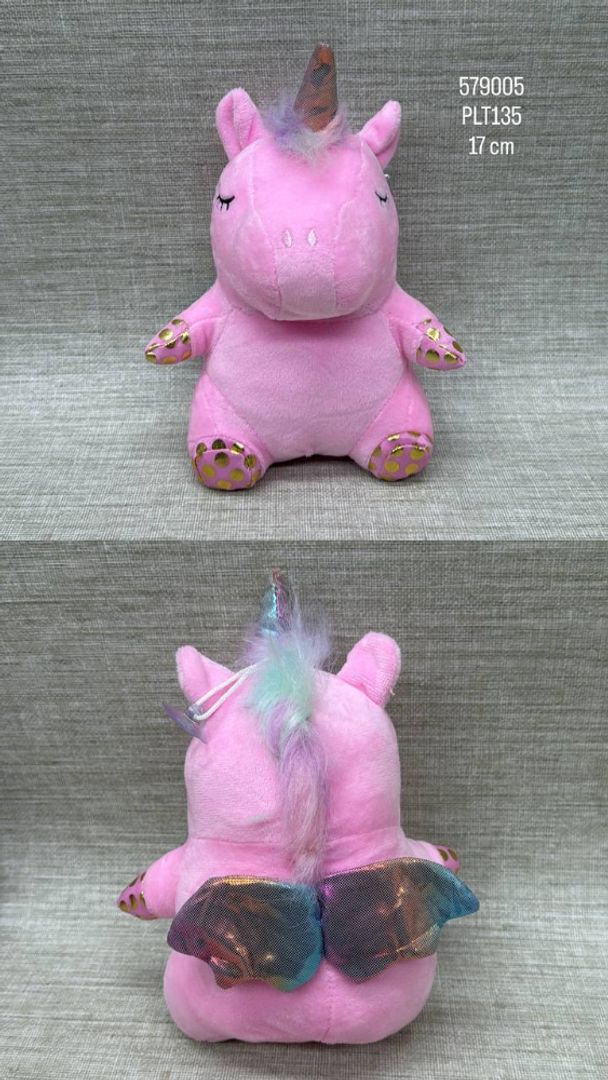 UNICORNIO ROSADO 17 CM