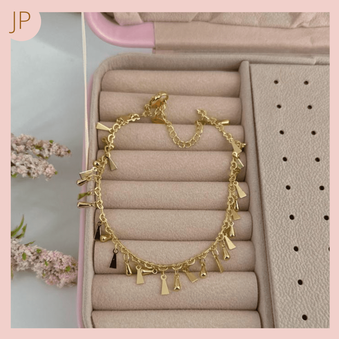 Tobillera Linea Circones Eslabón Dorado