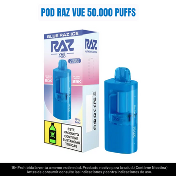 Imagen del producto Raz Pod Blue Raz Ice 50.000 Puffs