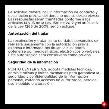 Política de tratamiento de datos - imagen 4