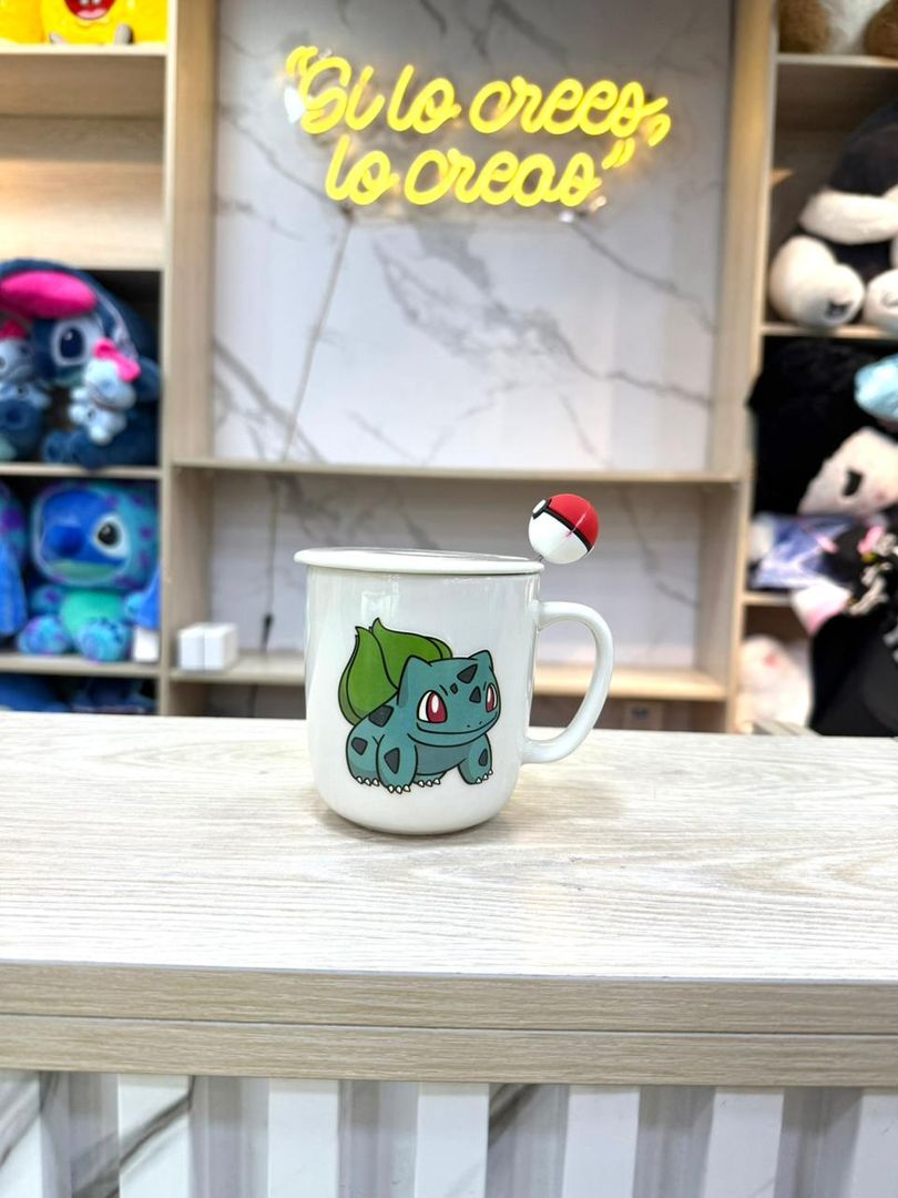 MUG TAPA CERÁMICA POKEMON