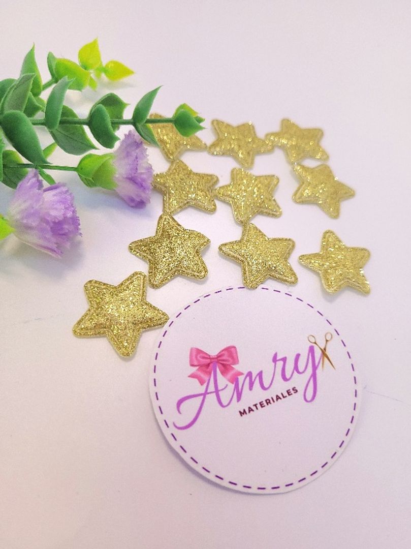 Kit 10 Unid. 2.5cm Estrellas Dorada