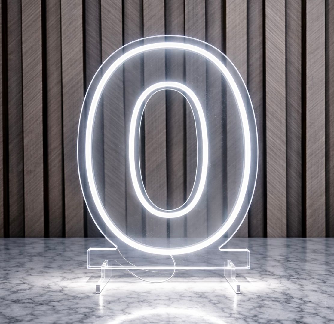NÚMEROS EN LUZ LED BLANCA