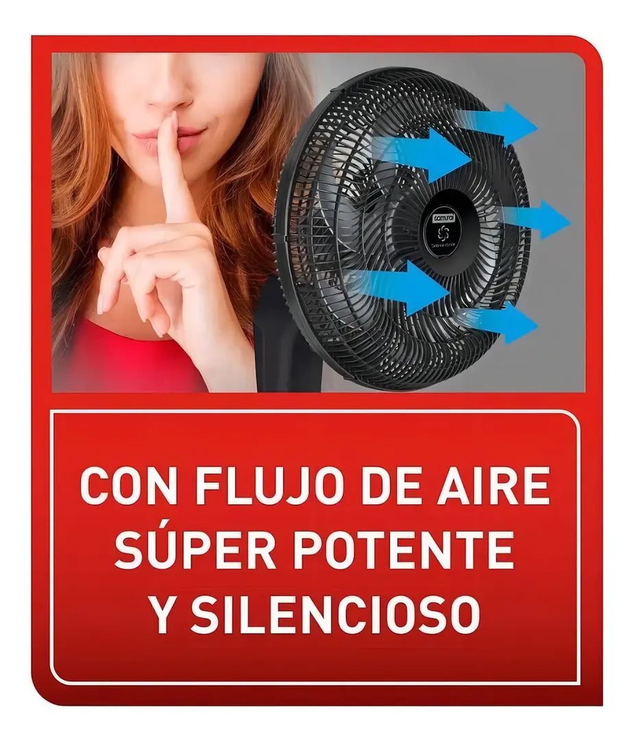 VENTILADOR SAMURAI DE PARED SILENCE FORCE MAXX NEGRO