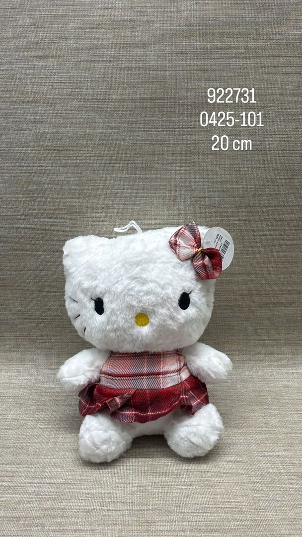 HELLO KITTY VESTIDO ROJO 20 CM