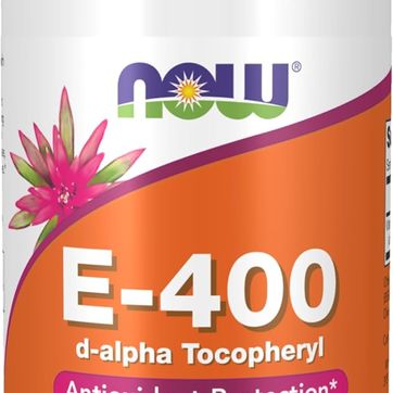 Vitamina E400 UI, D-alfa tocoferilo 100 softgels NOW  - imagen 1