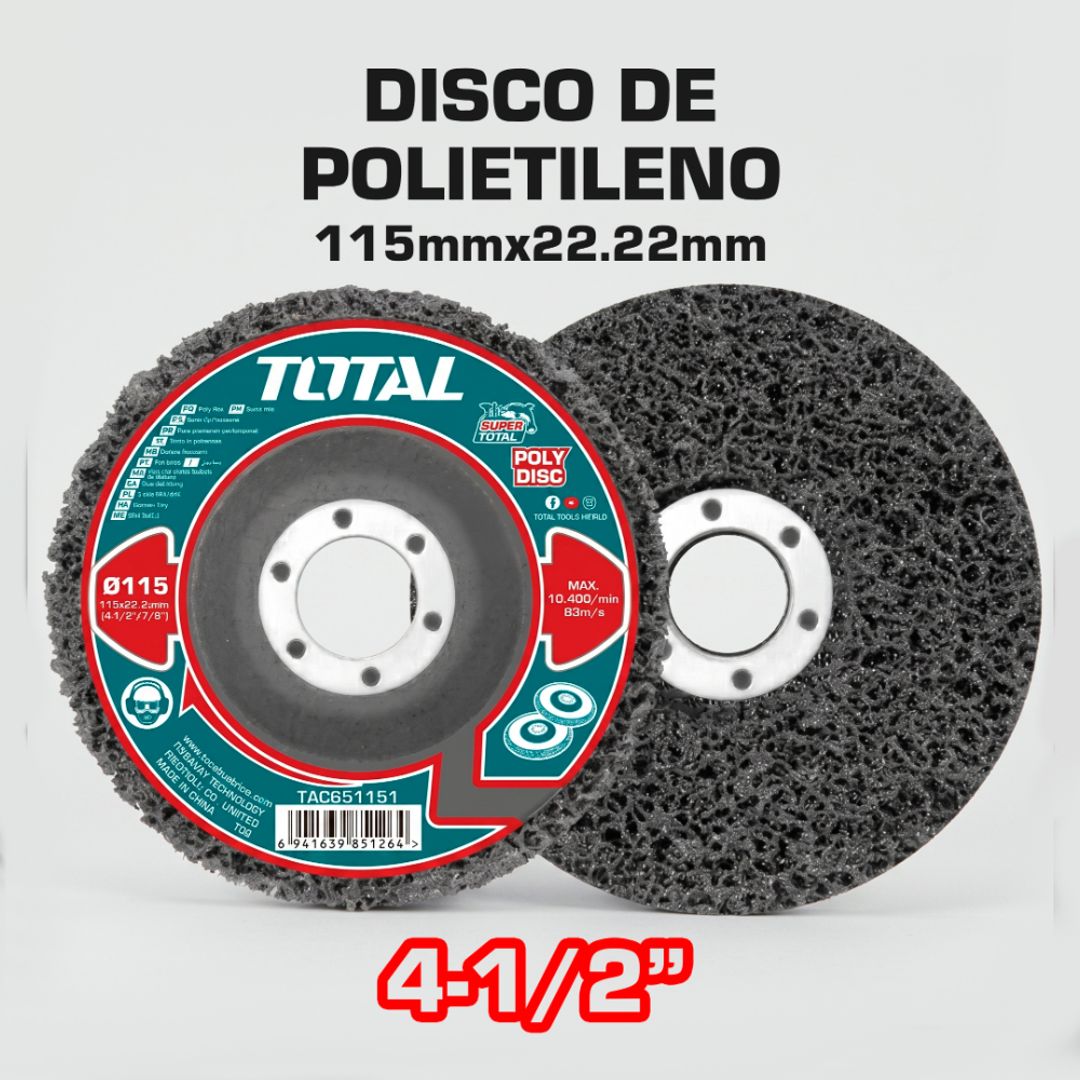 DISCO DE POLIETILENO 4 1/2" X 7/8" 