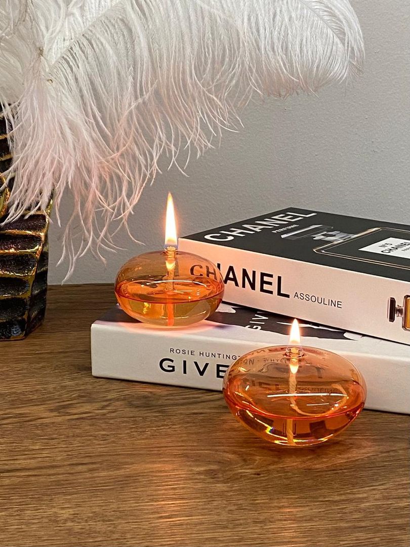 Velas de Cristal Ambar