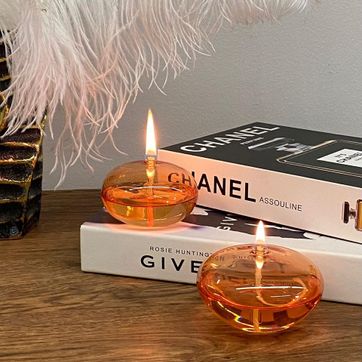 Velas de Cristal Ambar - imagen 1