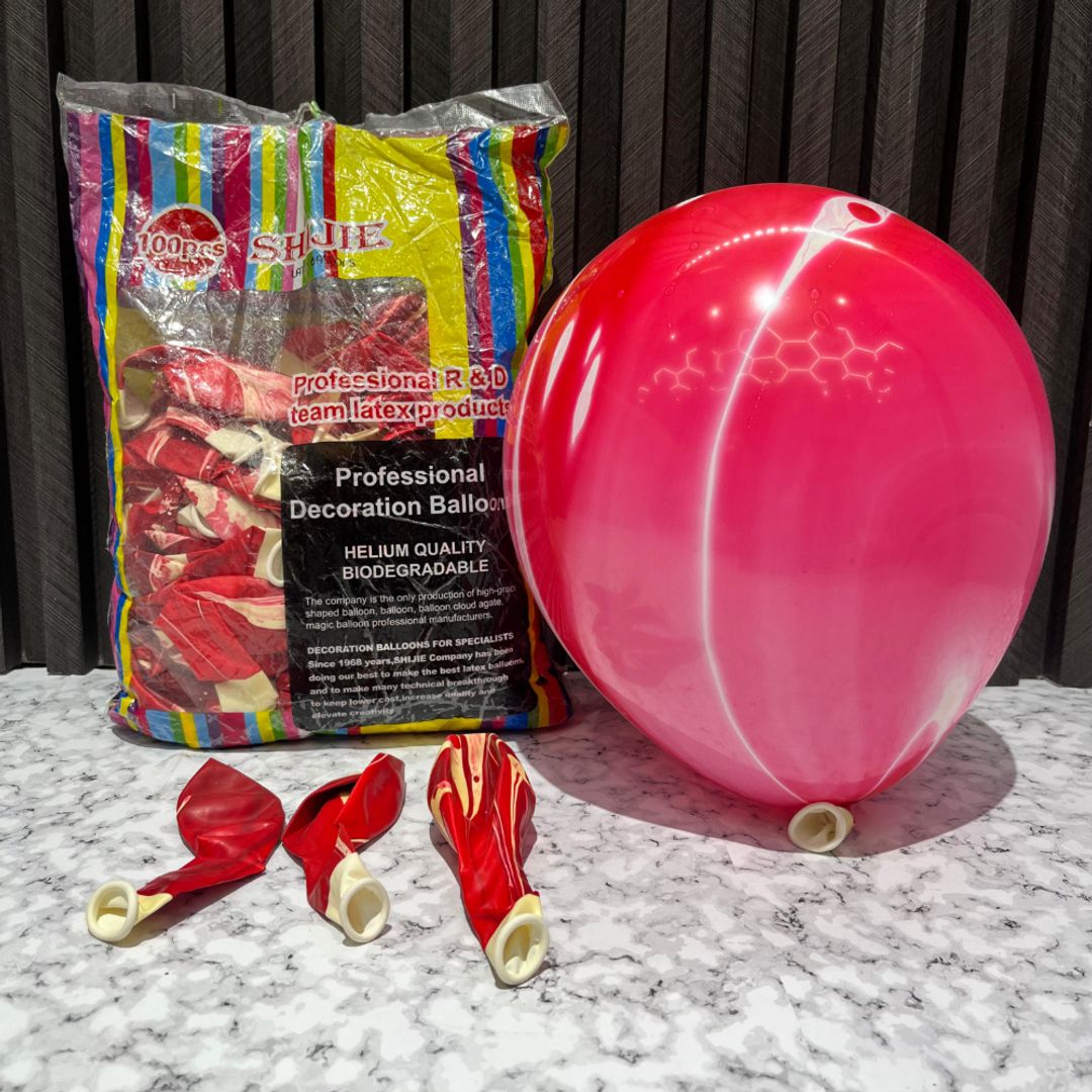 GLOBO x 100 UNIDADES R12 LATEX AGATA  ROJA