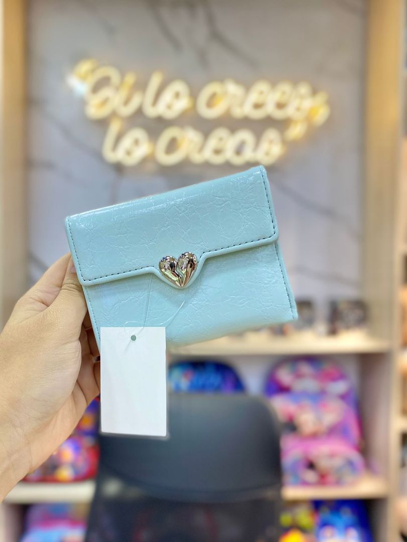 BILLETERA SINTÉTICA CORAZÓN 