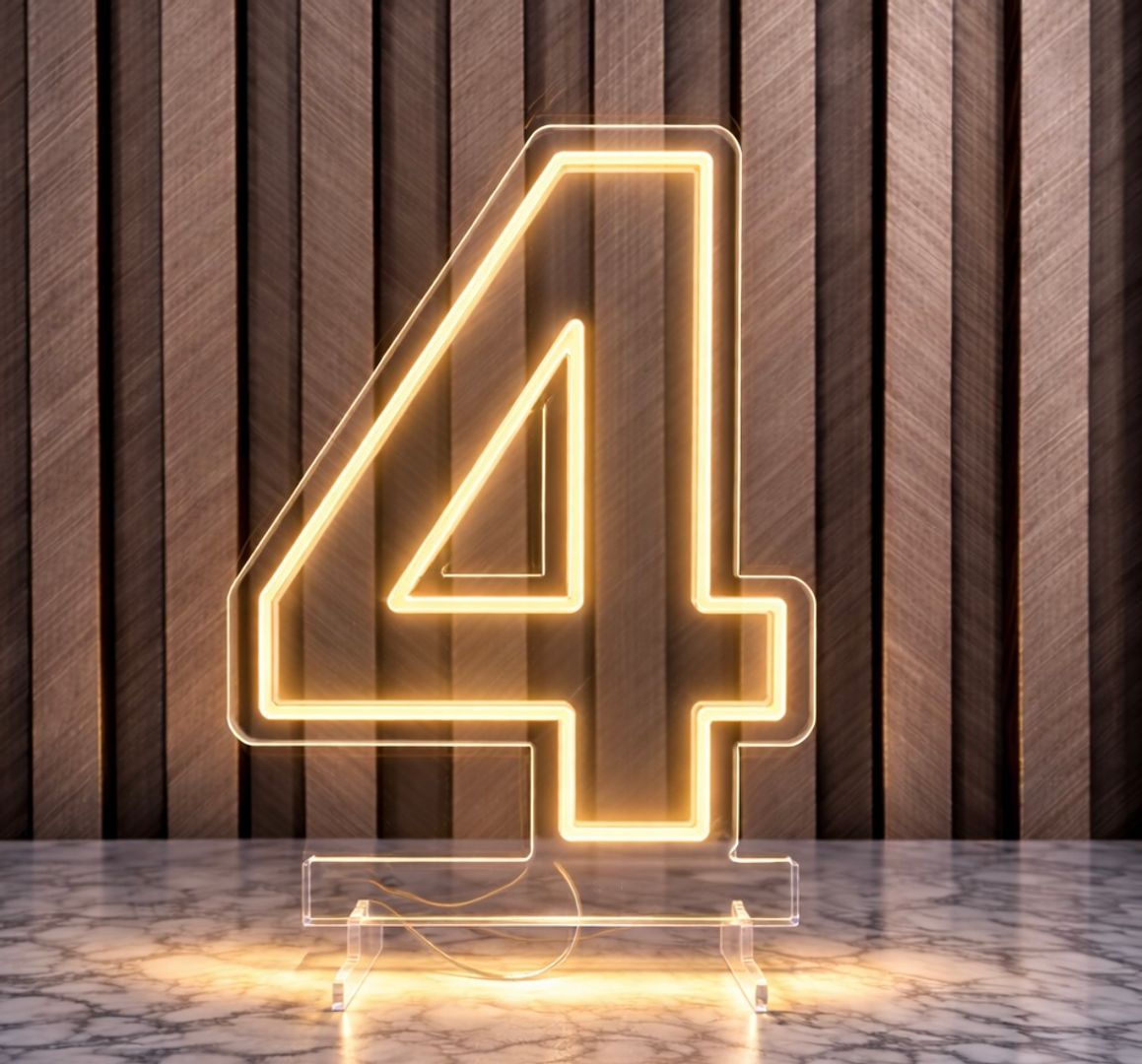 NÚMEROS LED LUZ CÁLIDA 60 CM