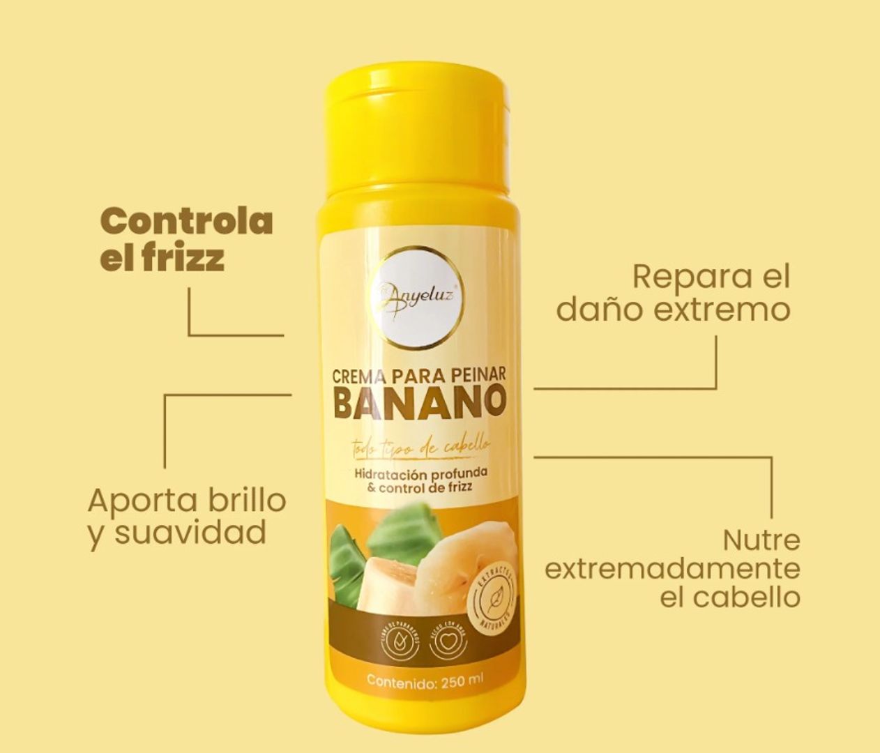 CREMA PARA PEINAR CON BANANO ANYELUZ 
