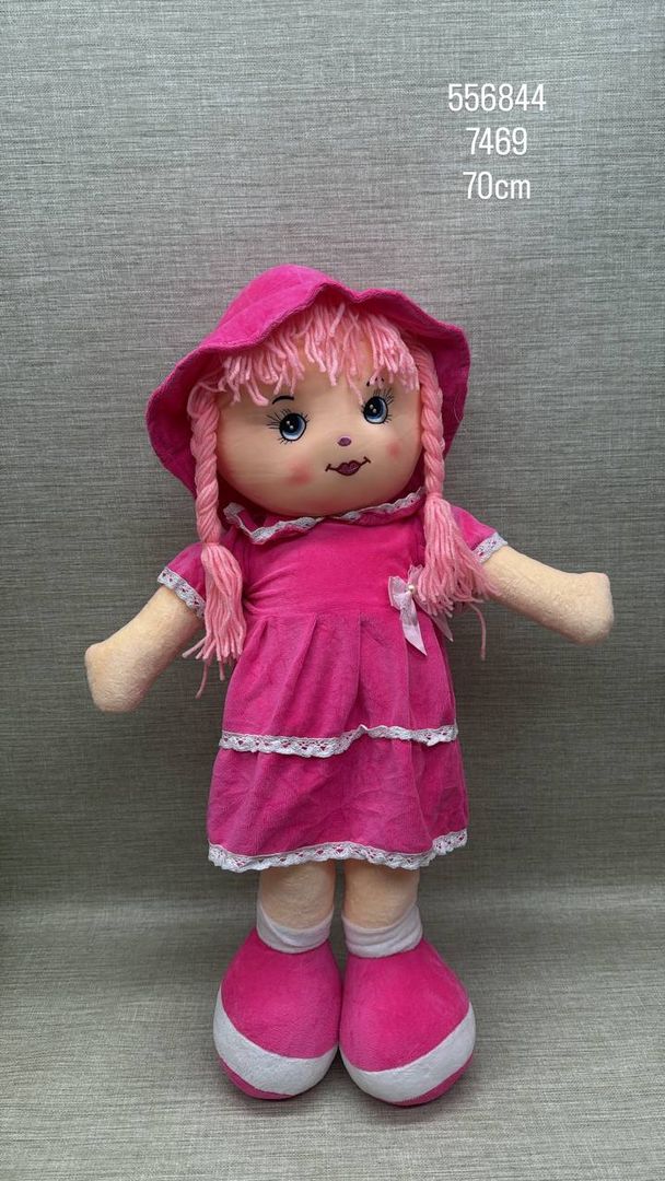 MUÑECA DE TRAPO FUCSIA 70 CM
