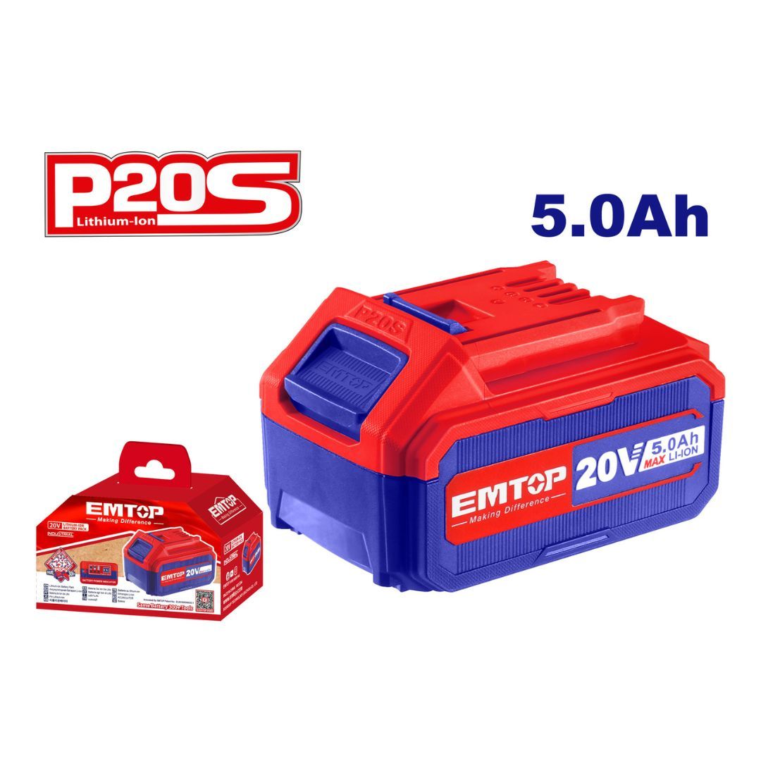 EMTOP BATERIA 20V/5,0 AH ION DE LITIO