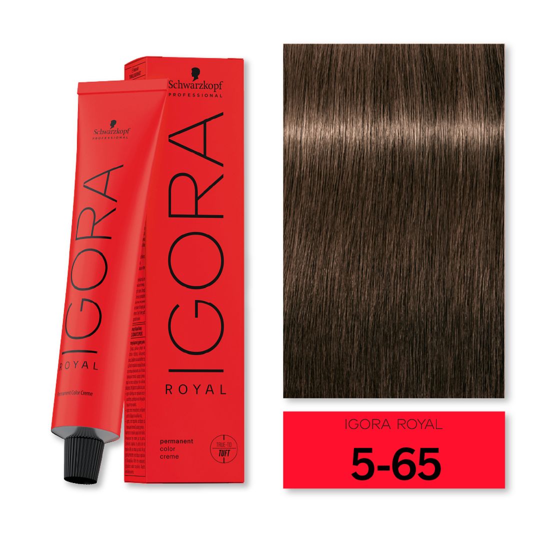 TINTE IGORA ROYAL CASTAÑO CLARO MARRON DORADO 5-65