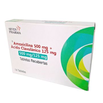 Imagen del producto AMOXICILINA + ACIDO CLAVULANICO 500/125MG HETERO DIS X 14 TAB FV 02/2027