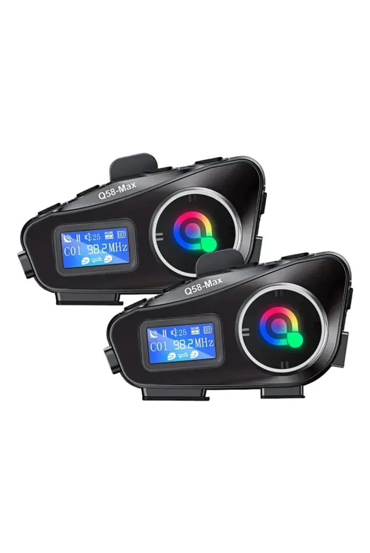 SET INTERCOMUNICADOR Q58-MAX MOTO CASCO X2 PIEZAS