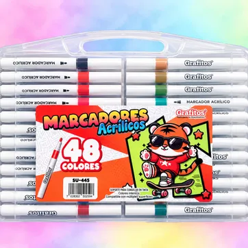 Imagen del producto Marcadores Acrilicos Grafito x 48