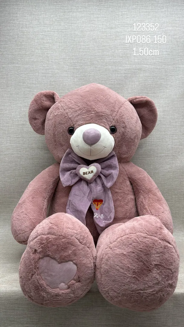 OSO PALO ROSA CON MOÑO BEAR 1,50 CM