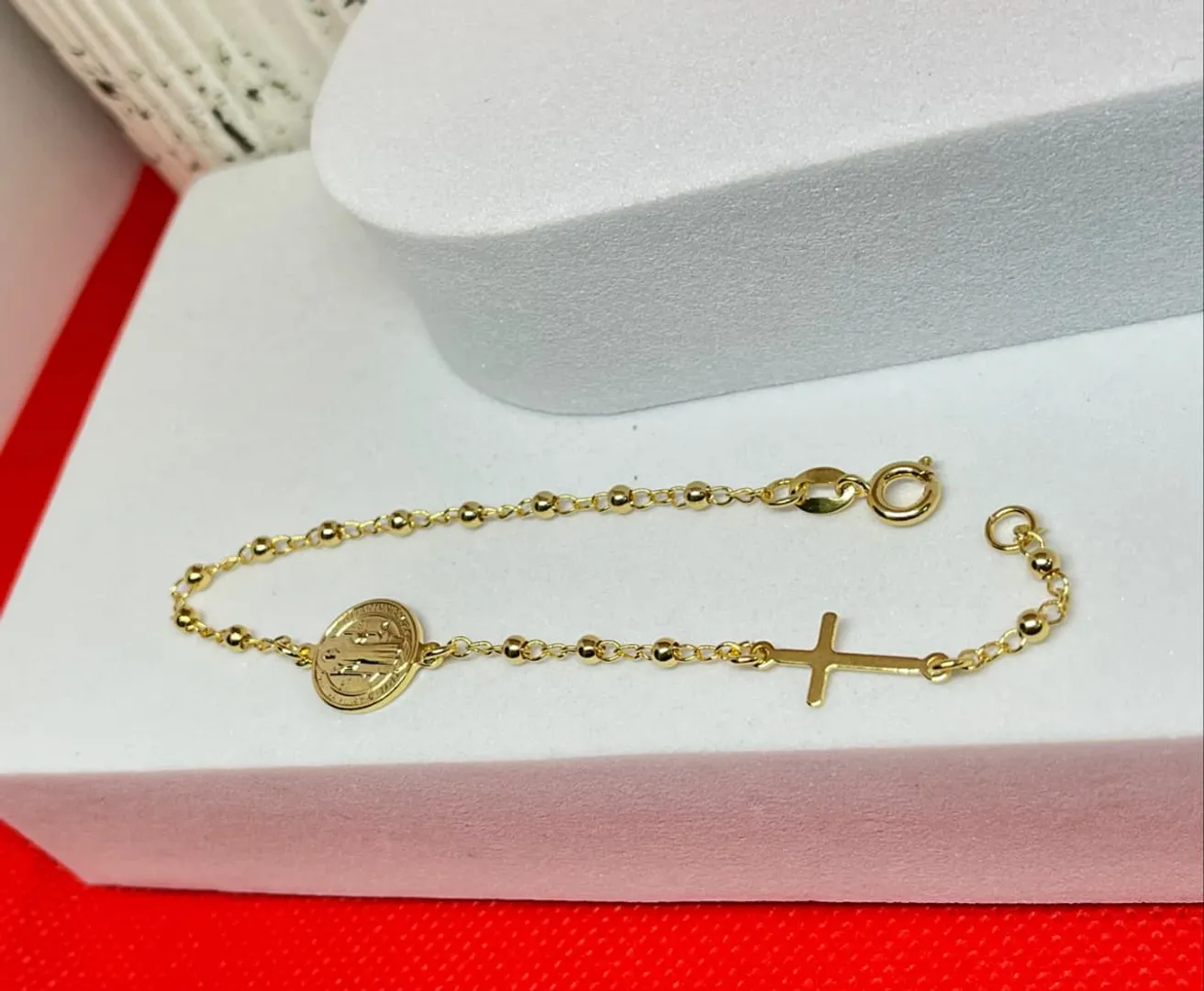Pulsera denario san benito proteccion de 18cm