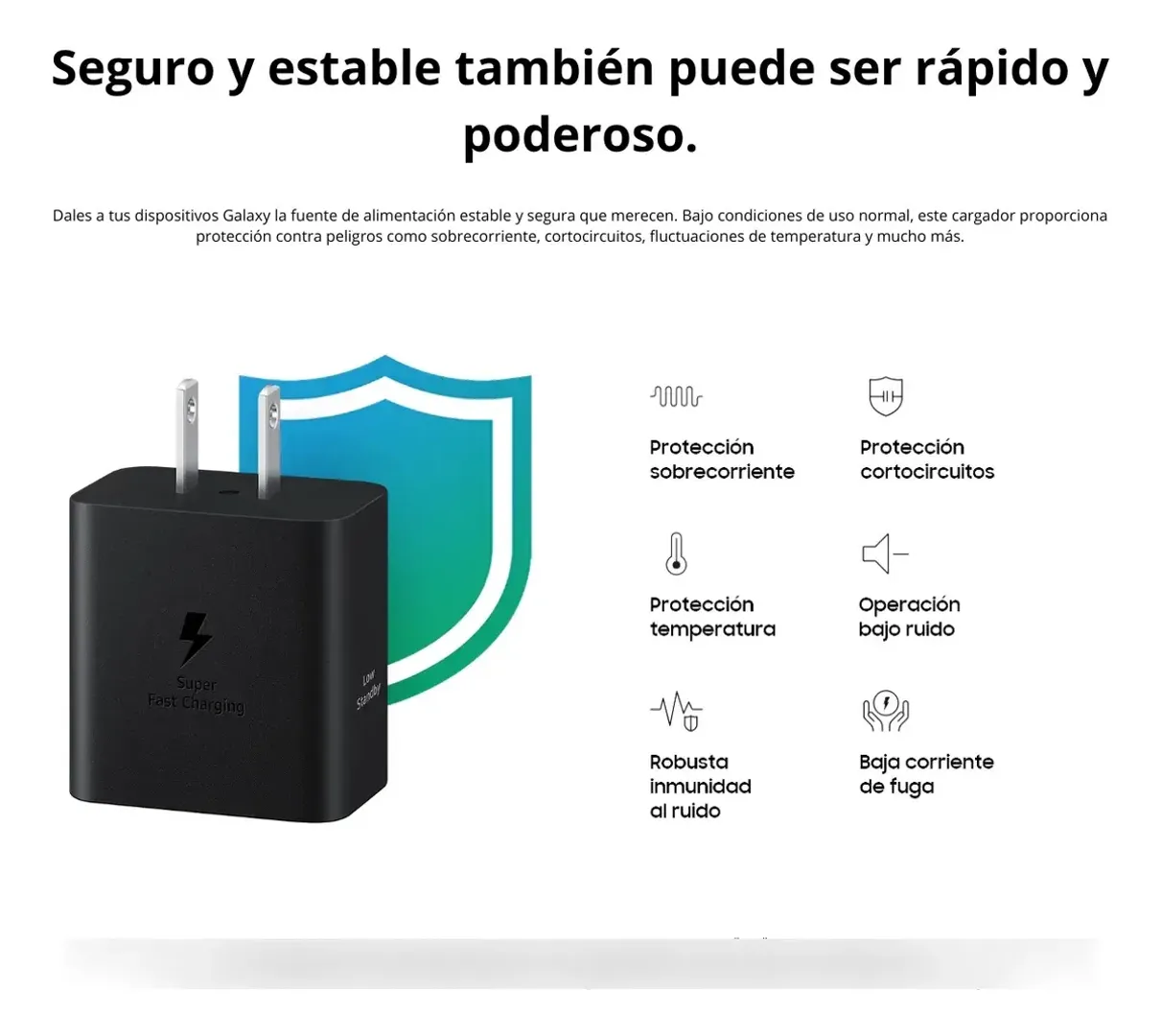 CARGADOR SAMSUNG 45W PD – CAJA BLANCA TIPO ORIGINAL