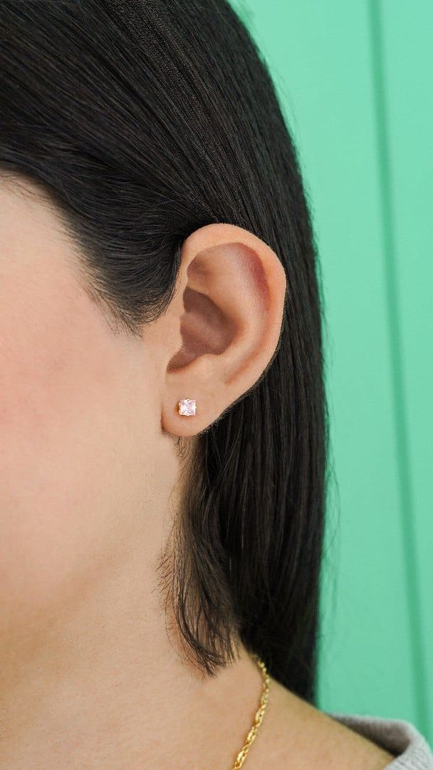 Topo circon cuadrado rosa 