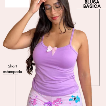 Pijama short piel de durazno - imagen 1