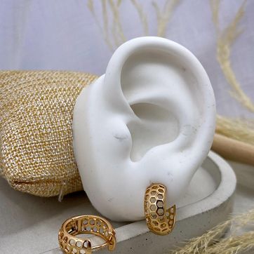 Imagen del producto Candonga de huequitos, oro rosa, covergold