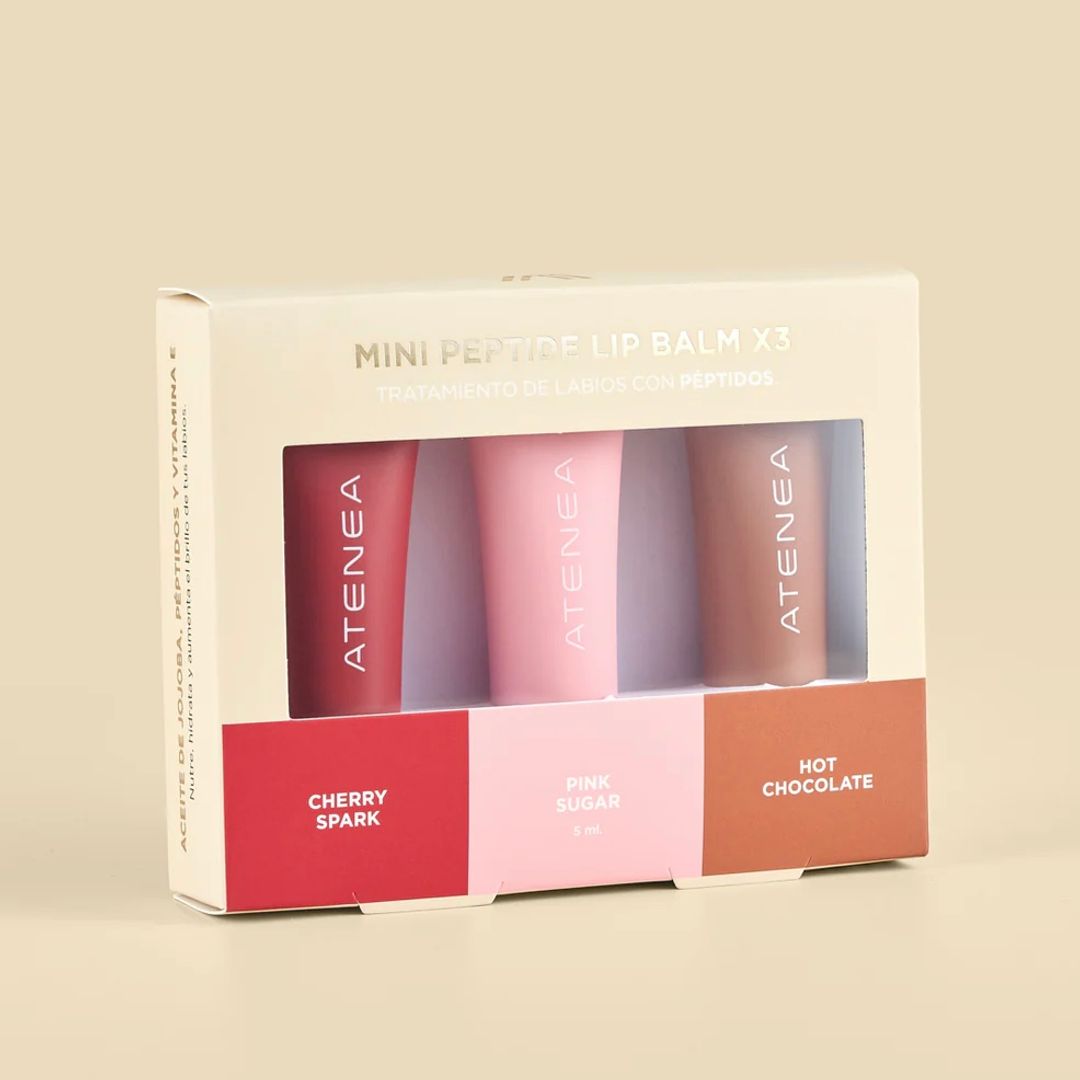 SET MINI PEPTIDOS LIP BALM X3 ATENEA