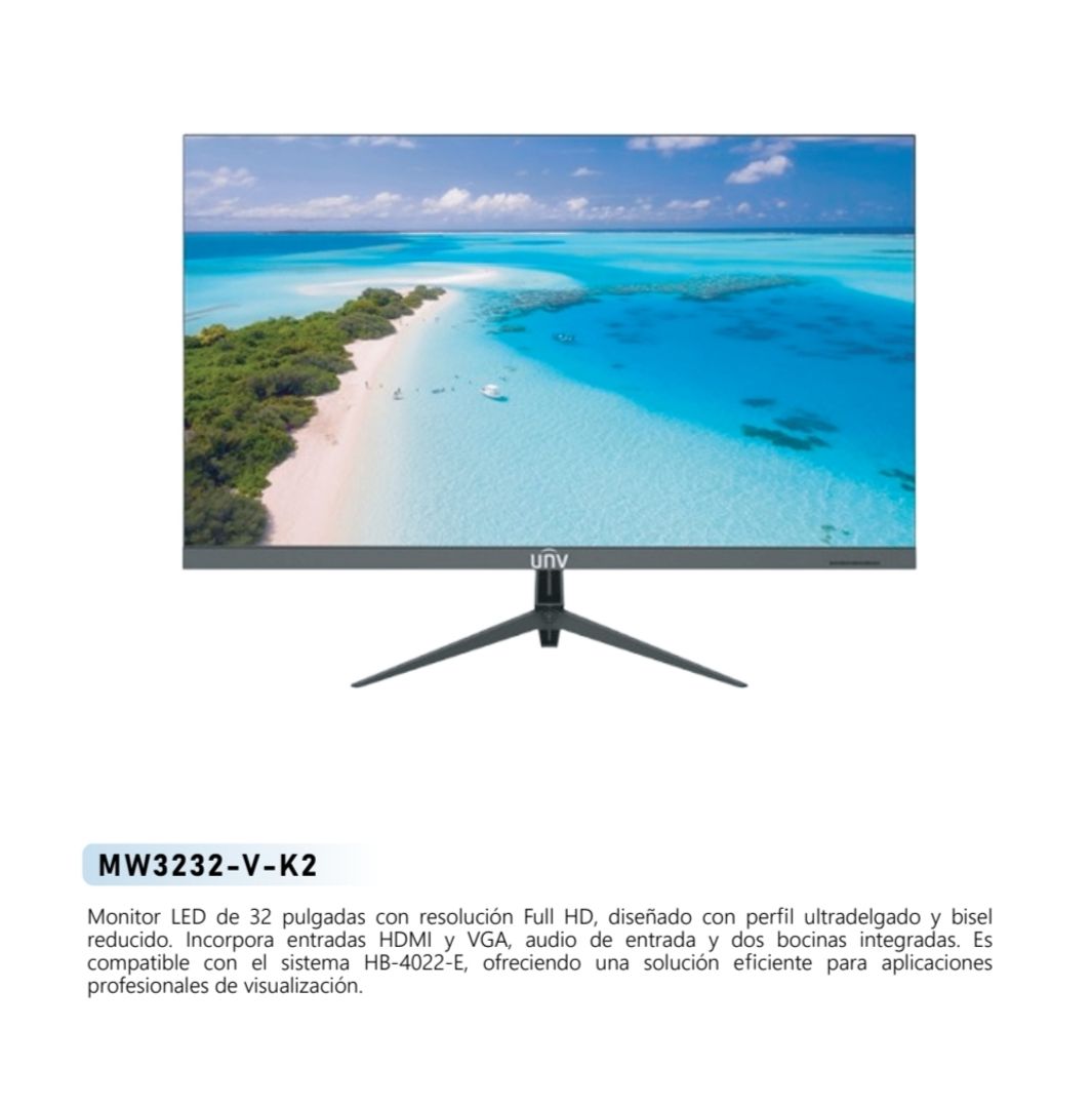 MONITOR LED DE 32" UNIVIEW