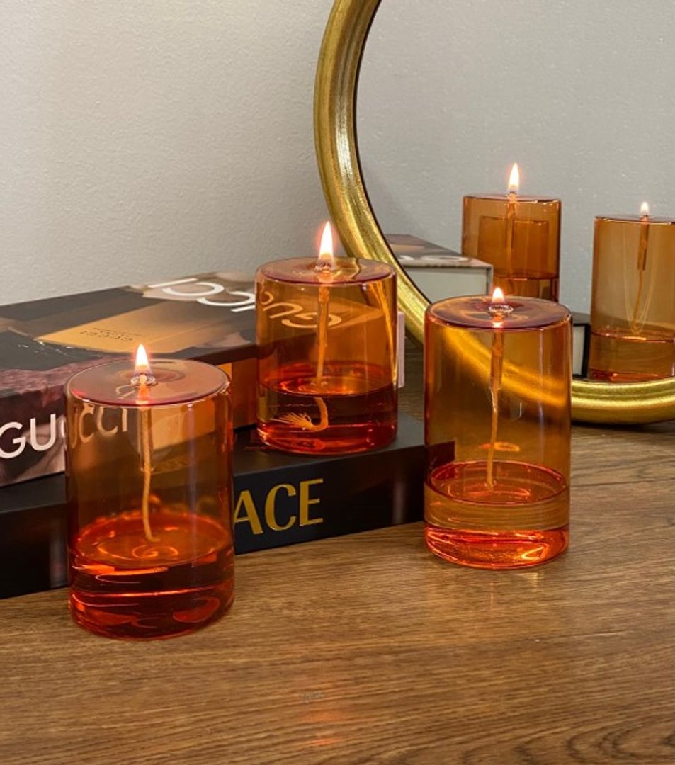 Velas de Cristal Ambar
