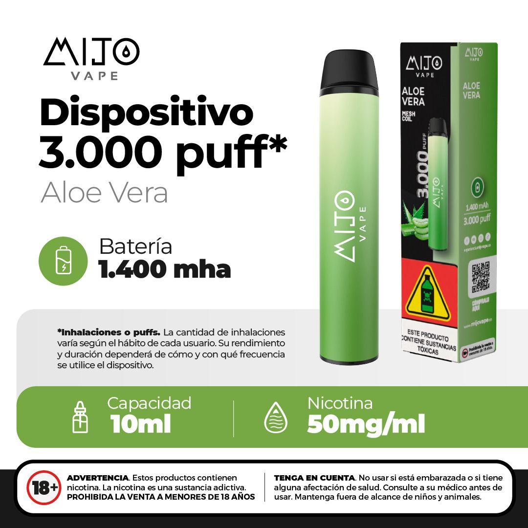 Vape Mijo Aloe Vera 3.000 Puffs