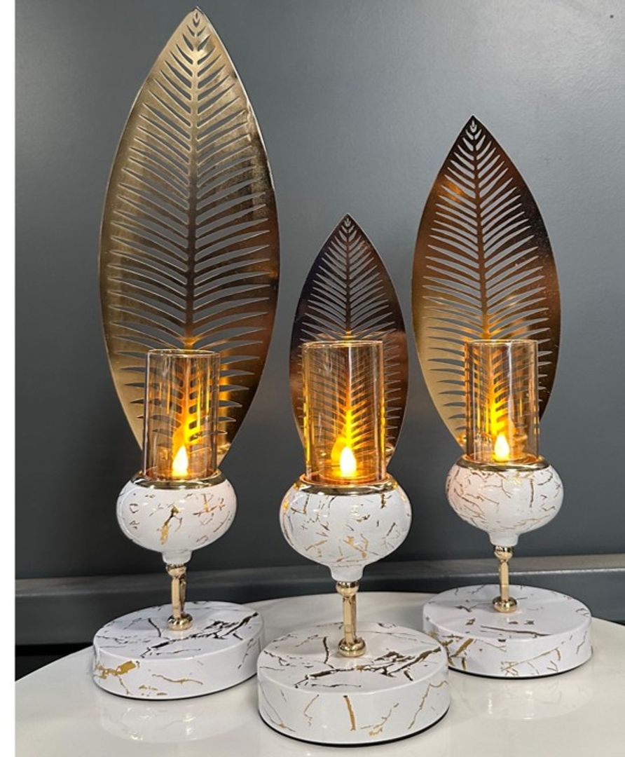 Candelabro de Cerámica y Cristal