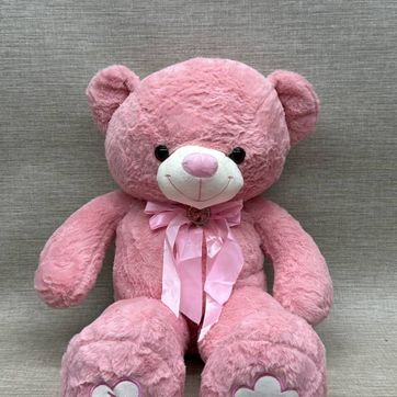 Imagen del producto OSO PATAS LARGAS ROSA CON CINTA 80 CM