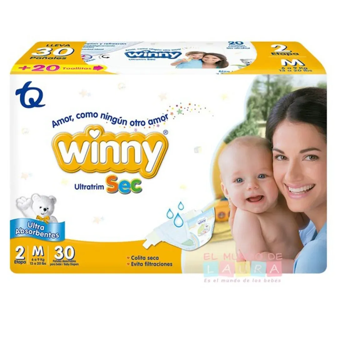 PAÑAL WINNY ETAPA 2 PAQ X 30 UND