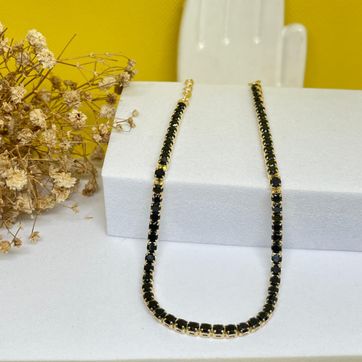 Tobillera tennis negra 3mm de 25cm - imagen 1