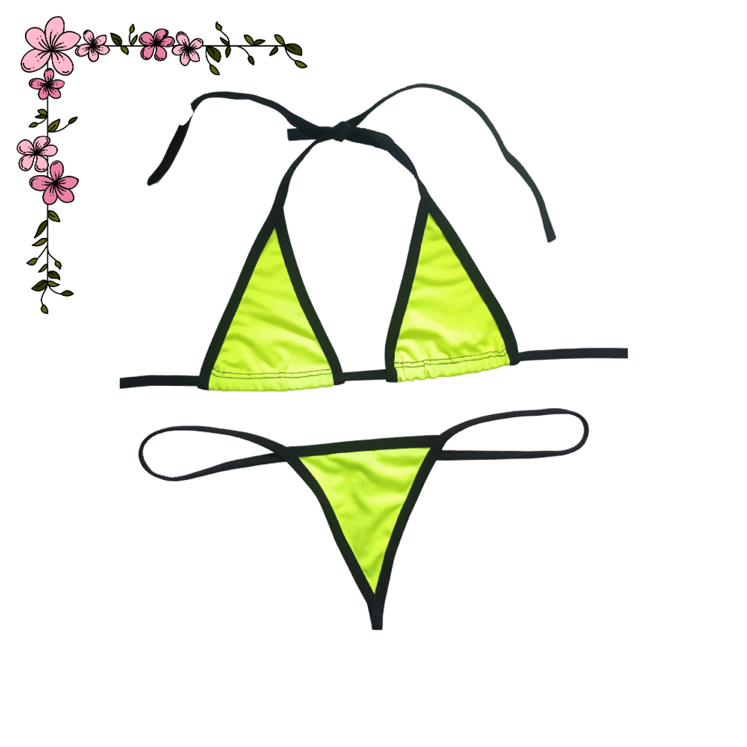 Conjunto micro  bronceo lycra 