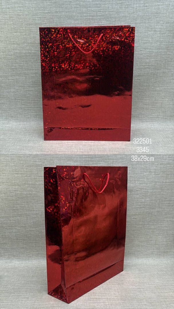 BOLSA DE REGALO HOLOGRAFICA SURTIDA 38X29 CM