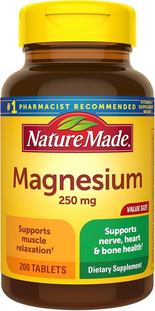 Magnesio 250 mg 200 tab  suministro para 200 días NATURE MADE