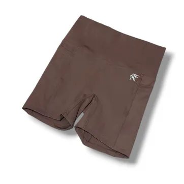 Short Hybrid ajustado con bolsillos laterales y sin costura delantera tiro alto Lycra - imagen 1