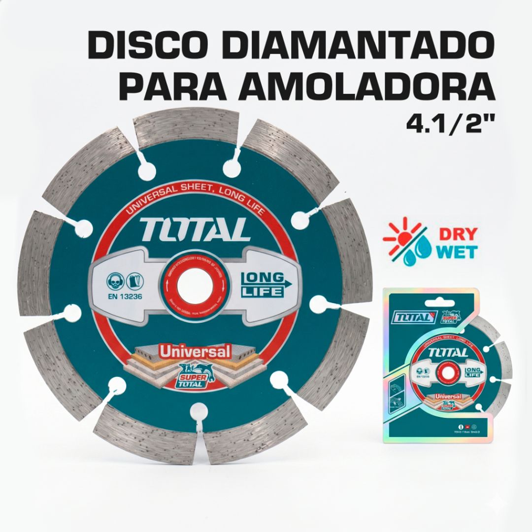 DISCO DE CORTE PUNTA DE DIAMANTE PARA CONCRETO DIN 4 1/2"X7/8" / 11
